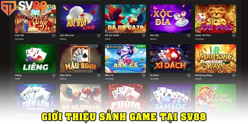 Danh sách sảnh game hấp dẫn tại sân chơi chúng tôi