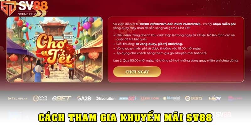 Cách tham gia khuyến mãi SV88